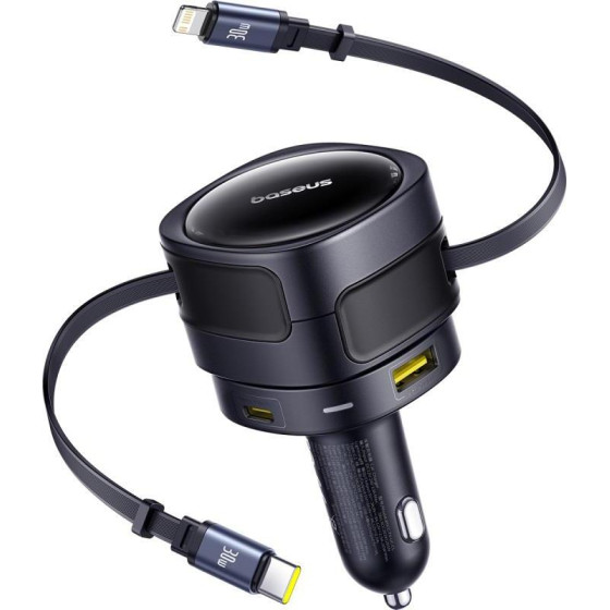 Baseus Pd Car Charger 1x USB-C + USB-A Port 90W black