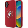 Karl Lagerfeld Case For Iphone 16 Compatible With Magsafe KLHMP16SScmkcrhr (Silicone Kc Body Ring) red