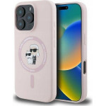 Karl Lagerfeld Case For Iphone 16 Plus Compatible With Magsafe KLHMP16MScmkcrhp (Silicone Kc Body Ring) pink