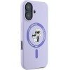 Karl Lagerfeld Case For Iphone 16 Plus Compatible With Magsafe KLHMP16MScmkcrhu (Silicone Kc Body Ring) purple