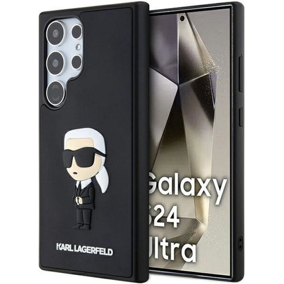 Karl Lagerfeld Case For Samsung S24 Ultra KLHCS24L3DRkink (3D Rubber Ikonik NFT) black