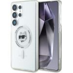 Karl Lagerfeld Case For Samsung S25 Ultra KLHMS25LHlschh (Magnetic Iml Metal Choupette Head) white