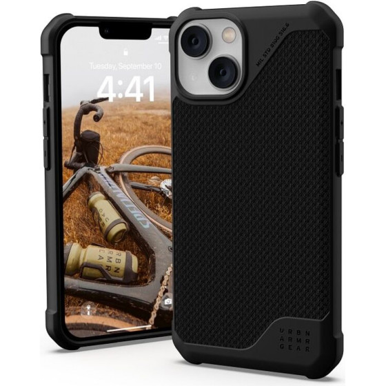 Urban Armor Gear UAG case METROPOLIS LT compatible with MagSafe for IPHONE 14 Plus kevlar black