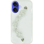 Vivid Clear Case With Rhinestone Glitter Chain Apple Iphone 16 - (CS-HLD-1-2409001)