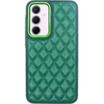 Vivid Diamond Shape Pu Leather Case Samsung Galaxy A35 5G Green - (CS-Sp Case 3-2403004)