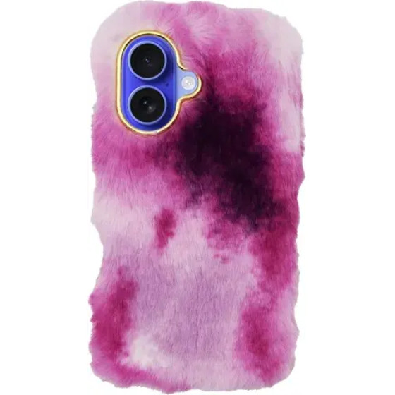 Vivid Fluffy Plush Case Apple Iphone 16 Pink - (CS-FR-3-2409001)