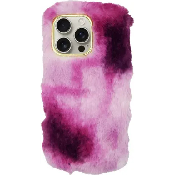 Vivid Fluffy Plush Case Apple Iphone 16 Pro Max Pink - (CS-FR-3-2409003)