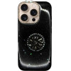 Vivid Glitter Stars Case With Holder Apple Iphone 16 Pro Black - (CS-FSHN-3-2409002)