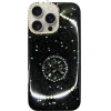 Vivid Glitter Stars Case With Holder Apple Iphone 16 Pro Max Black - (CS-FSHN-3-2409003)