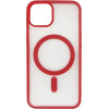 Vivid Magsafe Silicone Case Apple Iphone 13 Transparent/Red - (CS-Mgs Tr 4-2403002)
