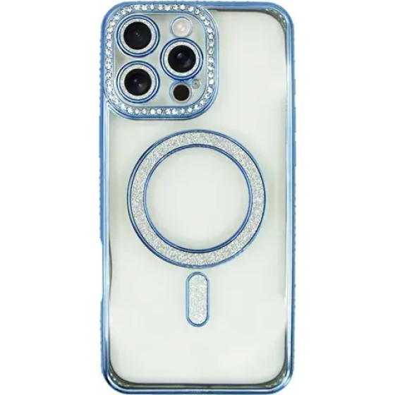 Vivid Magsafe Strass And Glitter Case Apple Iphone 16 Pro Max Transparent - (CS-Mgs TR- 2409003)