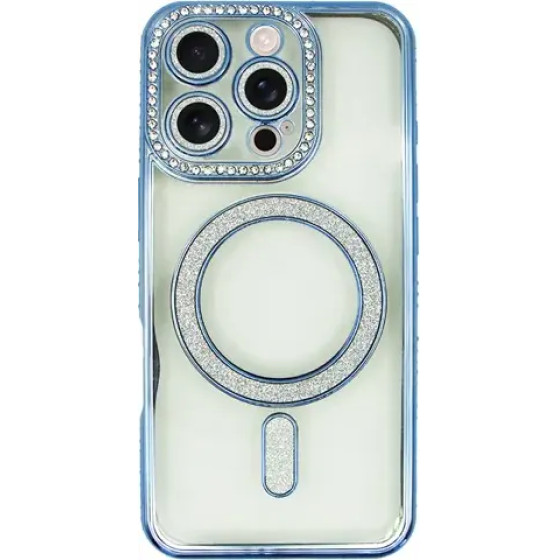 Vivid Magsafe Strass And Glitter Case Apple Iphone 16 Pro Transparent - (CS-Mgs TR- 2409002)