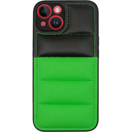 Vivid Puffer Back Cover Apple Iphone 14 Green/Black - (CS-Nf Case 1-2403001)