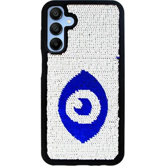 Vivid Sequin Case Samsung Galaxy A15 4G/5G Silver/Blue - (CS-Fshn Glt 9-2403014)