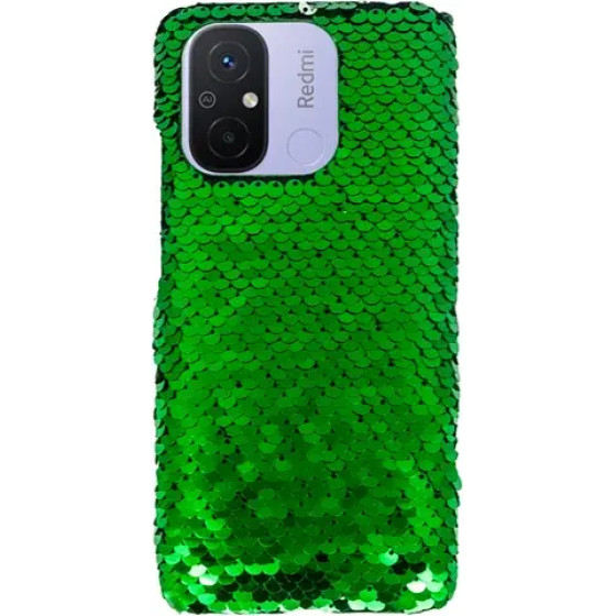 Vivid Sequin Case Xiaomi Redmi 12C Green - (CS-Fshn Glt 10-2403008)