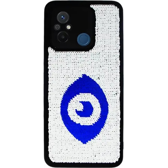 Vivid Sequin Case Xiaomi Redmi 12C Silver/Blue - (CS-Fshn Glt 9-2403019)