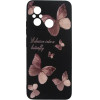 Vivid Silicone Case Xiaomi Redmi 12C Butterfly Black/Pink - (CS-BTF-2403011)