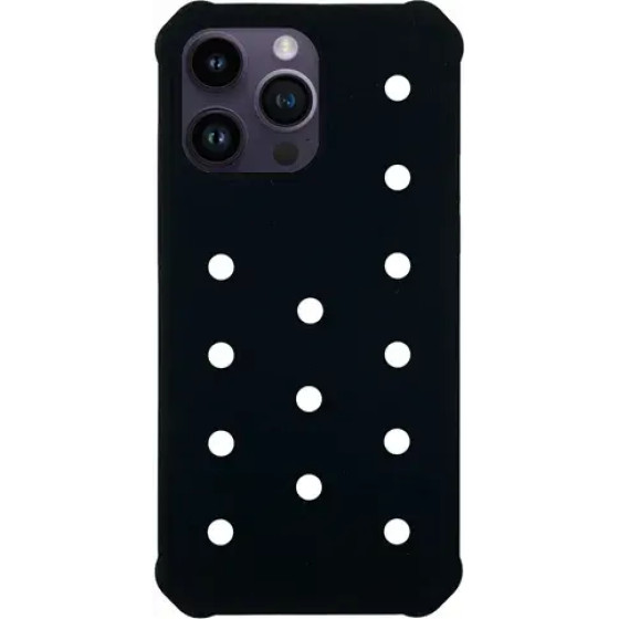 Vivid Silicone Pins Case Apple Iphone 15 Pro Black - (CS-Pbrd 1-2403004)