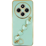 Vivid Slim Case With Heart Chain Hand Strap Redmi 14C 4G Green - (CS-HLD-4-2409004)