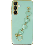 Vivid Slim Case With Heart Chain Hand Strap Samsung Galaxy A16 Green - (CS-HLD-4-2409005)