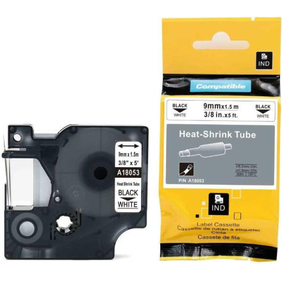 DYMO ������ ������������� Ind Rhino Tape Black On White 9mm - (S0718280)