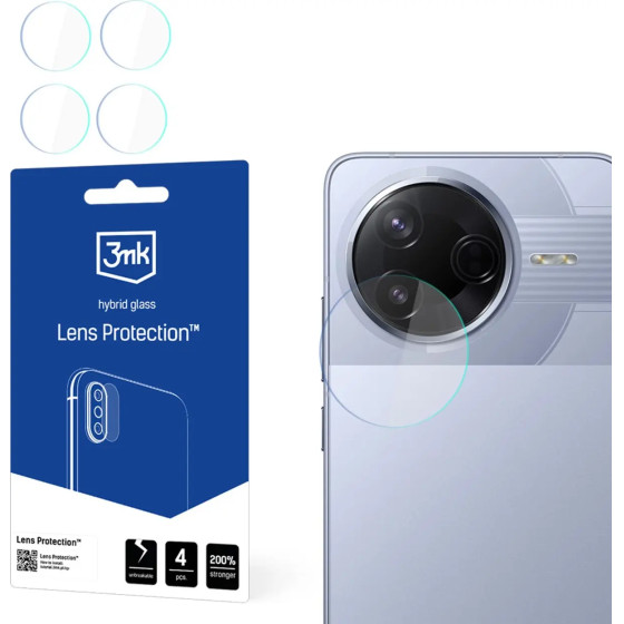 3MK Protection Hybrid Glass For Camera Lens 3MK Lens Protection For Xiaomi Poco F7 Pro - (W-3LenProt-PF7P-0)