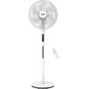 LGP Round Base Stand Fan 16' 40CM 55W With Remote Control And Timer White - (LAM980046)