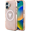 Guess - Iml Metal Glitter 4G Circle Triangle Magsafe - Iphone 16 - Pink - (GUHMP16SHG4PRTGP)