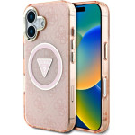 Guess - Iml Metal Glitter 4G Circle Triangle Magsafe - Iphone 16 - Pink - (GUHMP16SHG4PRTGP)