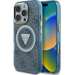 Guess - Iml Metal Glitter 4G Circle Triangle Magsafe - Iphone 16 Pro - Blue - (GUHMP16LHG4PRTGB)