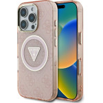 Guess - Iml Metal Glitter 4G Circle Triangle Magsafe - Iphone 16 Pro Max - Pink - (GUHMP16XHG4PRTGP)