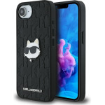Karl Lagerfeld - Hardcase Leather Monogram - Iphone 16e - Monogram Choupette Head Pin - (KLHCPSE4PGKLCHPK)