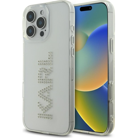 Karl Lagerfeld - Iml Rhinestones - Iphone 16 Pro - Transparent Logo - (KLHCP16LHKLSTDCT)