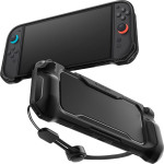 Spigen - Protective Case Rugged Armor - For Nintendo Switch 2, With Adjustable Strap, Ergonomic Design - Matte Black - (ACS09075)