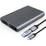 Orico Ssd Enclosure AM2C3-2SN Dual Disk For Sata M.2 NVMe, Grey