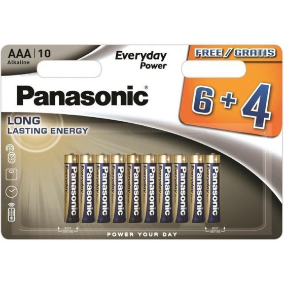 Panasonic �������� Everyday Power Size Aaa ���. 6+4 - (LR03EPS/10BW)