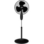 LGP Round Base Stand Fan 16' 40CM 45W With Timer Black - (LAM980039)