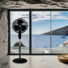 LGP Round Base Stand Fan 16' 40CM 45W With Timer Black - (LAM980039)