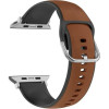 Beline Apple Watch Silicone Leather Strap 38/40/41mm Brown-Black/Brown-Black Box