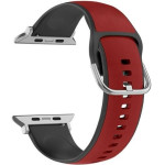 Beline Apple Watch Silicone Leather Strap 38/40/41mm Red-Black/Red-Black Box