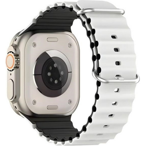 Beline Apple Watch Silicone Waves Strap 38/40/41mm White-Black Box