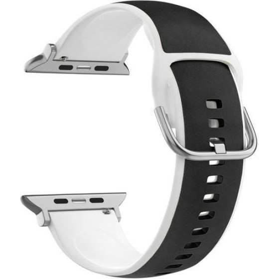 Beline Apple Watch Strap Silico Leather38/40/41mm Black-White/Black-White Box