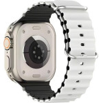 Beline Apple Watch Silicone Waves Strap42/44/45/49mm White-Black Box