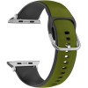 Beline Apple Watch Strap Silico Leather42/44/45/49mm Green-Black/Green-Black Box