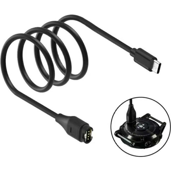 Beline Cable USB-C for Charging Garmin Watches 1m black