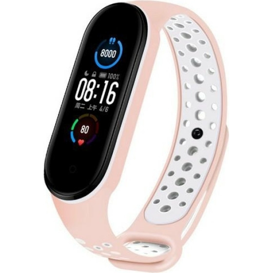 Beline Design Mi Band 7/6/5 strap pink-white