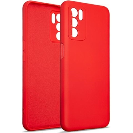 Beline Etui Silicone Oppo A16/A16s/A16Kczerwony/red