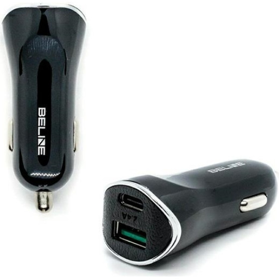 Beline Lad. sam. 1xUSB i 1xUSB-C 5A 30Wczarny/black (only head) - (CC18 without cable)