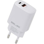 Beline Lad. siec. 1x USB-C + 1x USB 30Wbiala /white (only head) PD 3.0 + QC 3.0 BLN2CW30 GaN - (BLN2CW30 U58 PD+QC30W)
