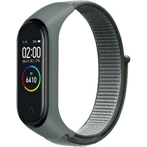 Beline Mi Band 7/6/5/4/3 NylonLoop Strap Gray/Grey